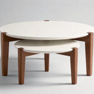 Nested Round Coffee Table Set Of Two